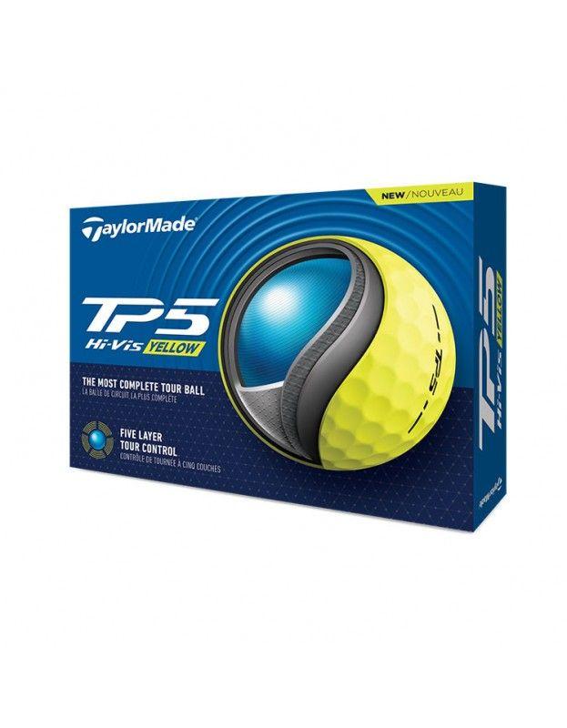 Balles TaylorMade TP5 Jaune TAYLORMADE - Boites de 12 Balles de Golf