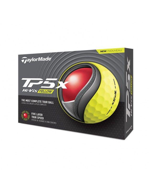 Balles TaylorMade TP5X Jaune TAYLORMADE - Boites de 12 Balles de Golf