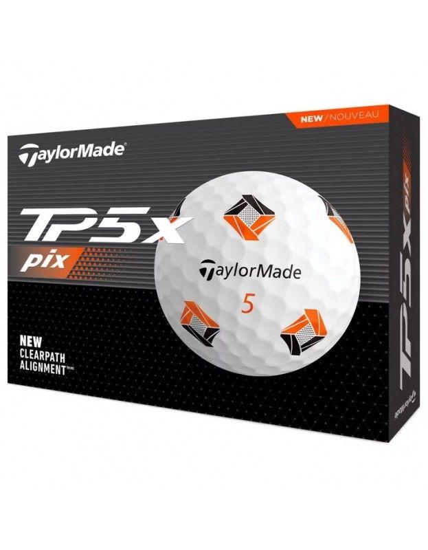 Balles TaylorMade TP5X PIX 3.0 Blanc TAYLORMADE - Boites de 12 Balles de Golf