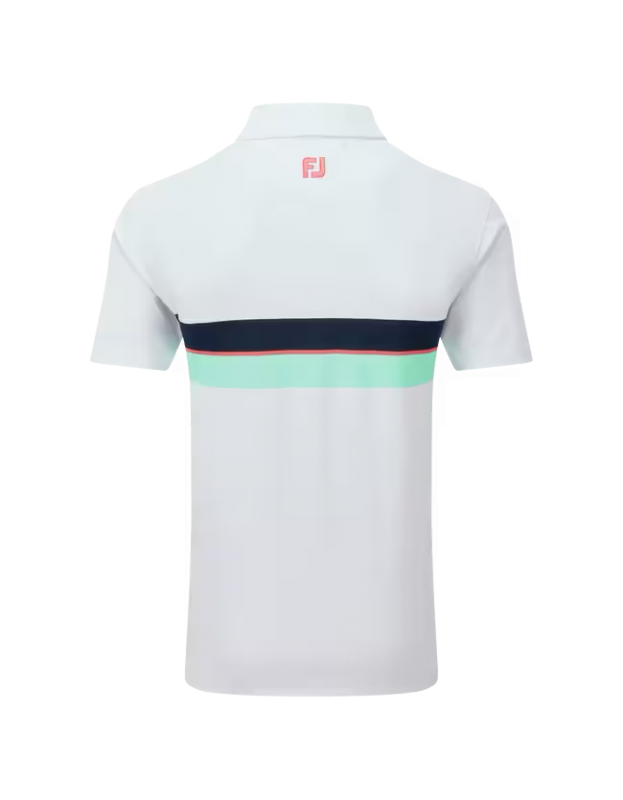 Polo FootJoy EU DBL Chest Band Pique Blanc FOOTJOY - Polos Hommes