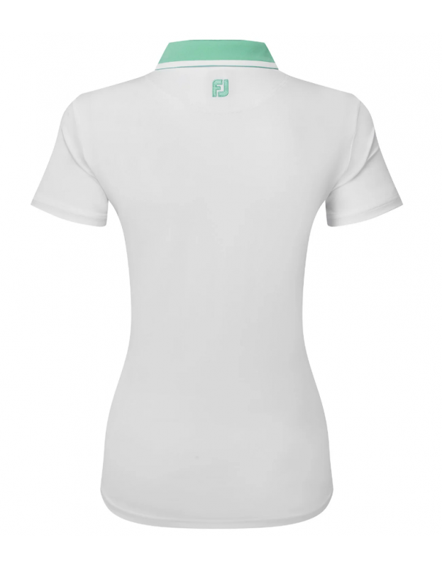 Polo FootJoy EU Col Blok C.SLV Femme Blanc/Menthe FOOTJOY - Polos Femmes