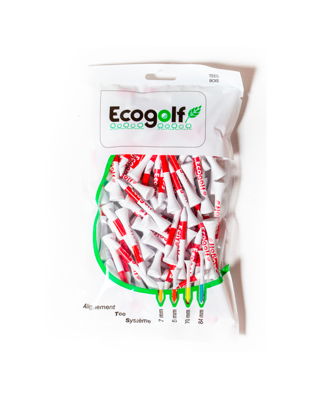 Tees en bois ATS rouge Ecogolf 54 mm EUROGOLF - Accessoires