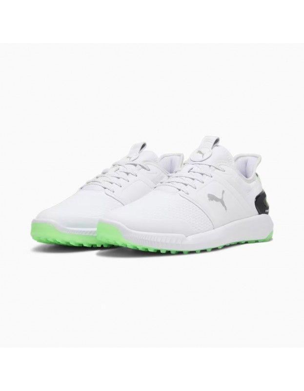 Chaussures Puma Ignite Elevate Blanc Vert Fluo PUMA - Chaussures Hommes