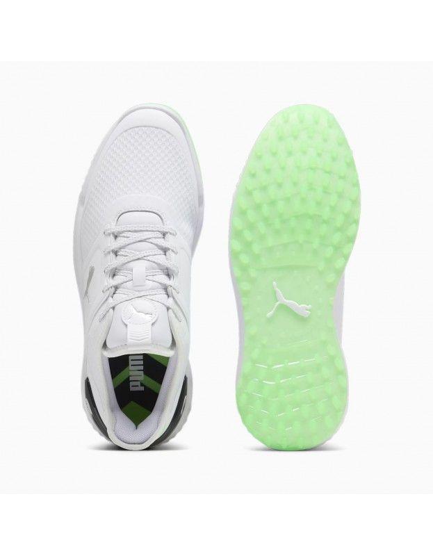 Chaussures Puma Ignite Elevate Blanc Vert Fluo PUMA - Chaussures Hommes