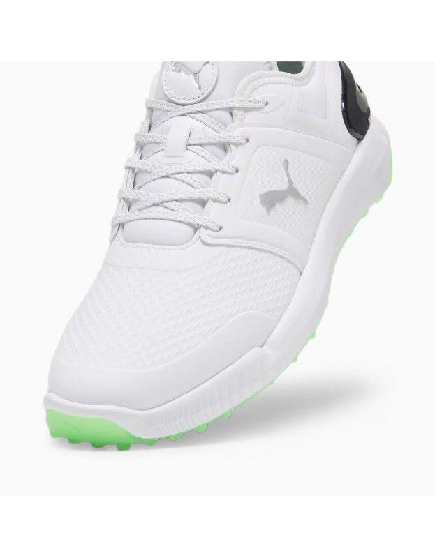 Chaussures Puma Ignite Elevate Blanc Vert Fluo PUMA - Chaussures Hommes