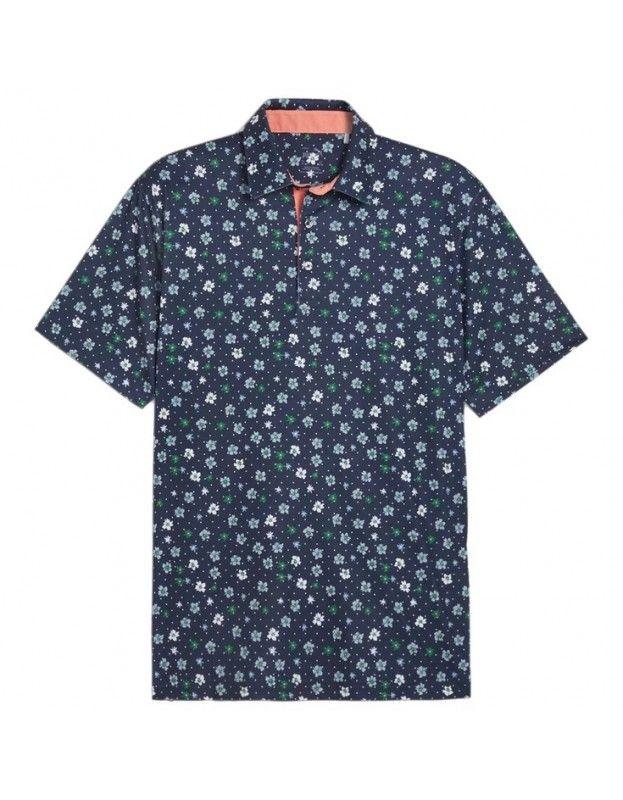 Polo Puma Cloudspun Floral Marine PUMA - Polos Hommes