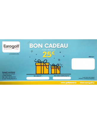 Chèque-cadeau à sélectionner - Eurogolf Luxembourg EUROGOLF - Bon Cadeau