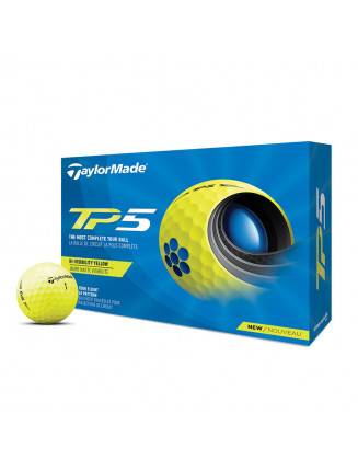 Boite de 12 Balles TaylorMade TP5 Yellow TAYLORMADE - Boites de 12 Balles de Golf