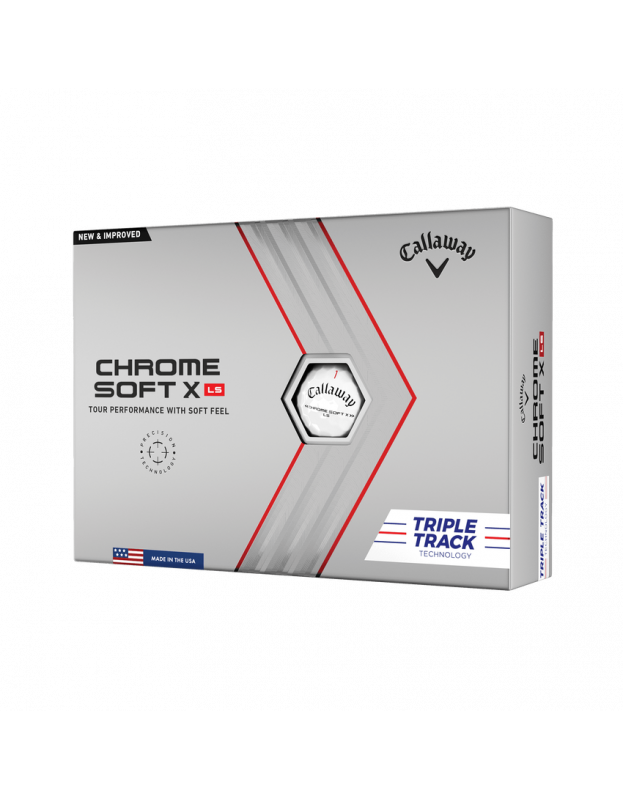 Boite de 12 balles Callaway Chrome Soft X LS Triple Track CALLAWAY - Balles