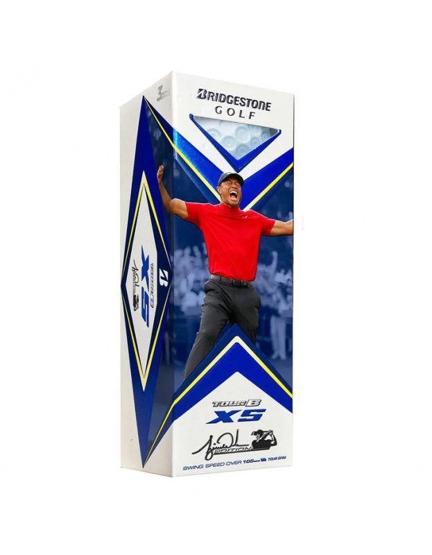 Boite de 12 Balles Bridgestone TOUR B XS Édition Tiger Woods Blanc BRIDGESTONE - Boites de 12 Balles de Golf