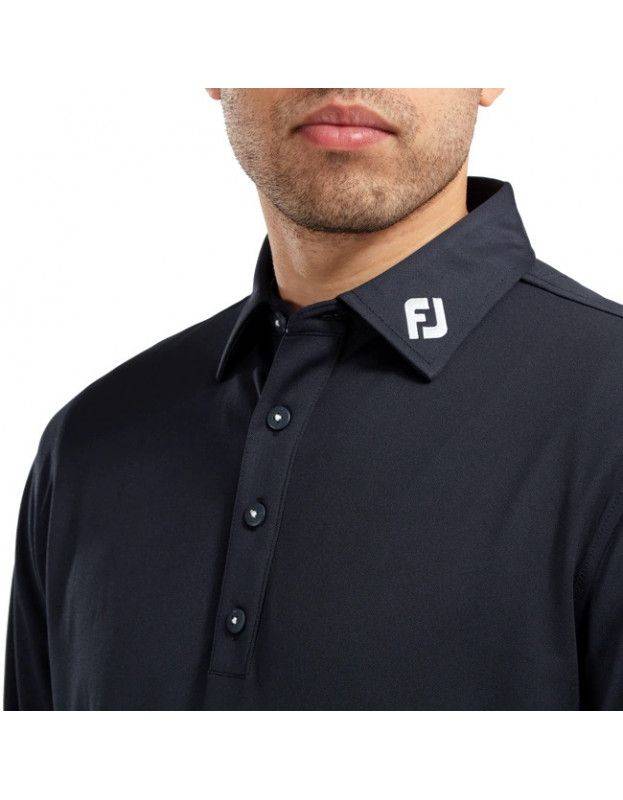 Polo FootJoy Manches longues Thermolite col tissé Marine FOOTJOY - Polos Hommes