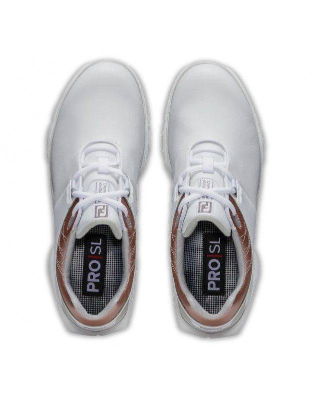 Chaussures FootJoy Pro SL Blanc/Rose Gold Femme FOOTJOY - Chaussures Femmes