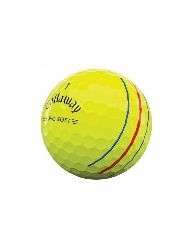 Boite de 12 balles Callaway ERC Soft Triple Track Jaune CALLAWAY - Boites de 12 Balles de Golf