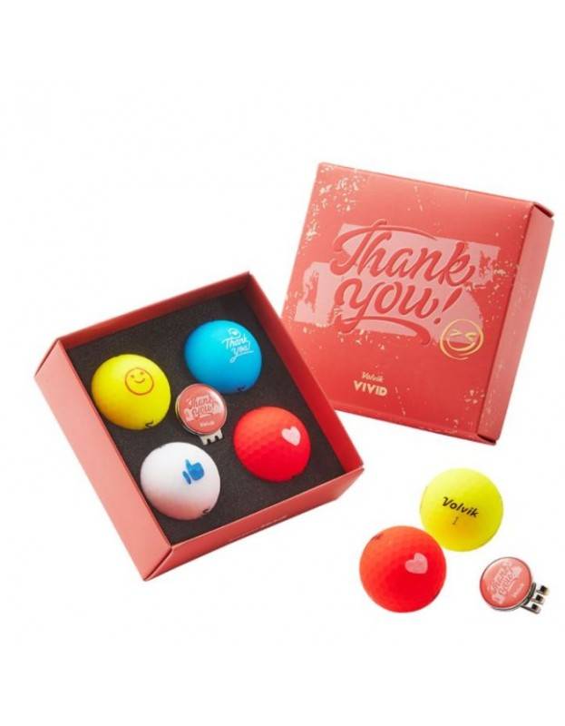 Coffret Volvik Quatre Balles Thank You VOLVIK - Boites de 12 Balles de Golf