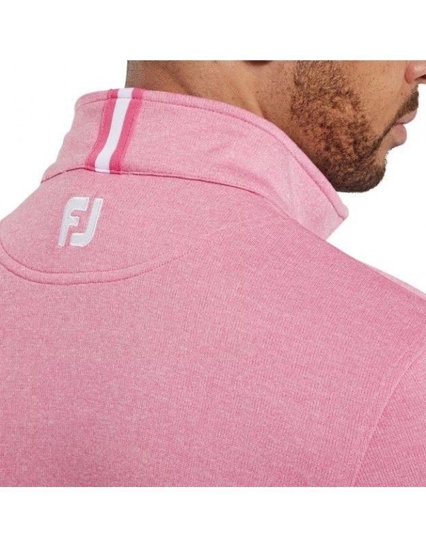 Pullover FootJoy Chill-out Côtelé Rose FOOTJOY - Pullover Golf Hommes