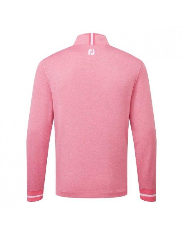 Pullover FootJoy Chill-out Côtelé Rose FOOTJOY - Pullover Golf Hommes