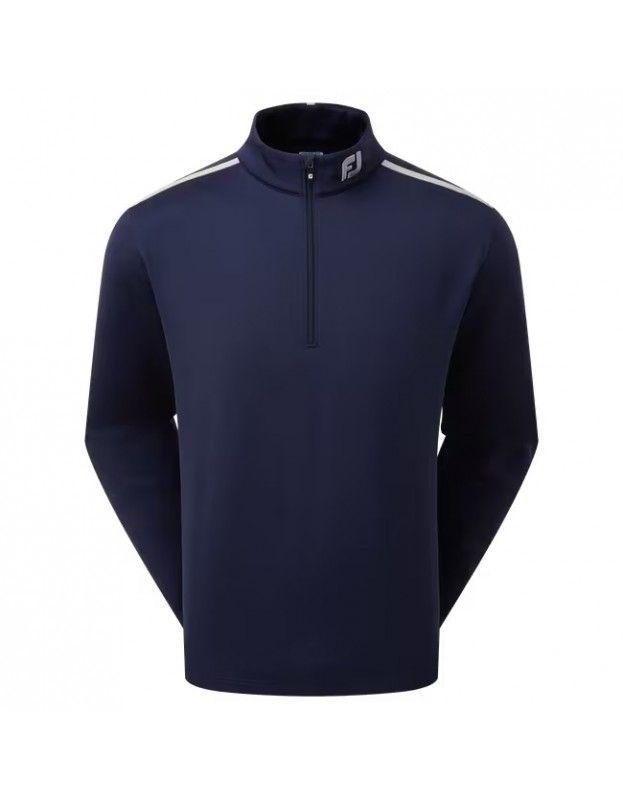 Pullover FootJoy Chill-Out Jersey Uni Bleu FOOTJOY - Pullover Golf Hommes