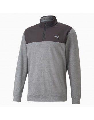 Pullover Puma Color Block Quart de Zip Noir / Gris S PUMA - Golf Pullovers Men